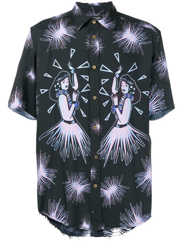Mauna Kea Hawaiin Hula Shirt - Black