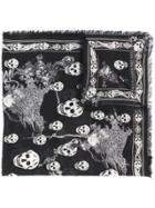 Alexander Mcqueen Skull Signature Scarf - Black