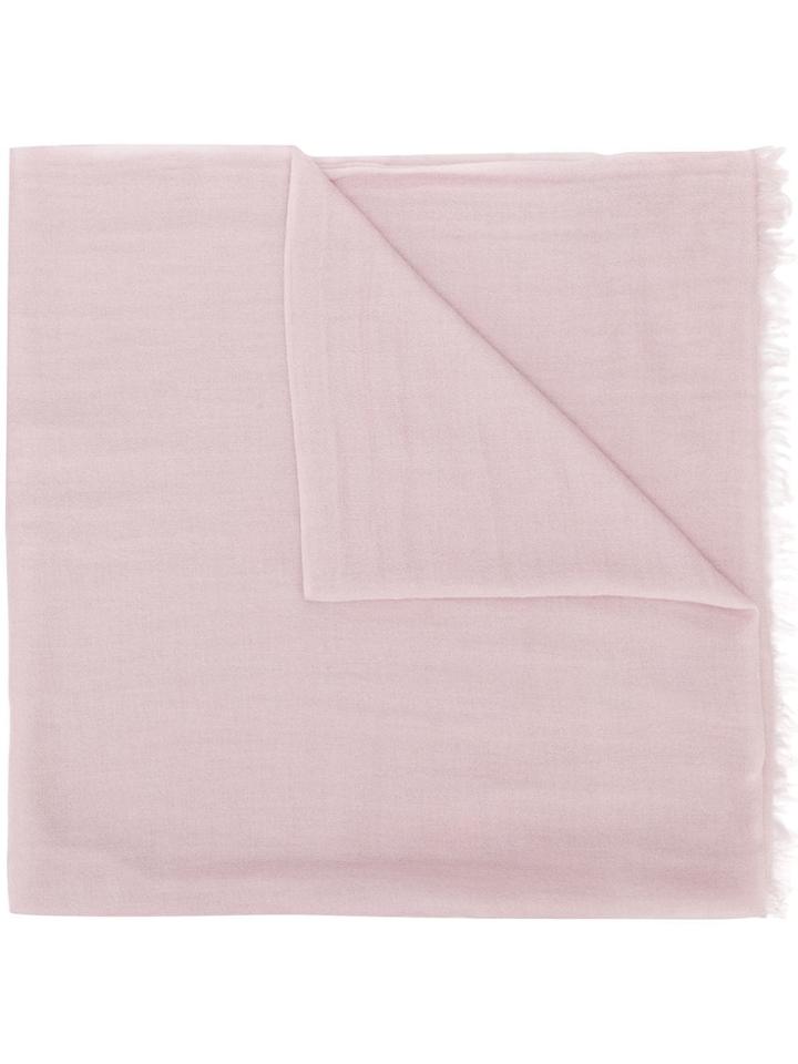 Luisa Cerano Frayed Edge Scarf - Pink