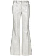 P.a.r.o.s.h. Textured Stitch Slim Fit Trousers - Metallic