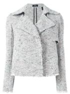 Theory Open Knitted Jacket, Women's, Size: Small, Grey, Cotton/acrylic/polyester