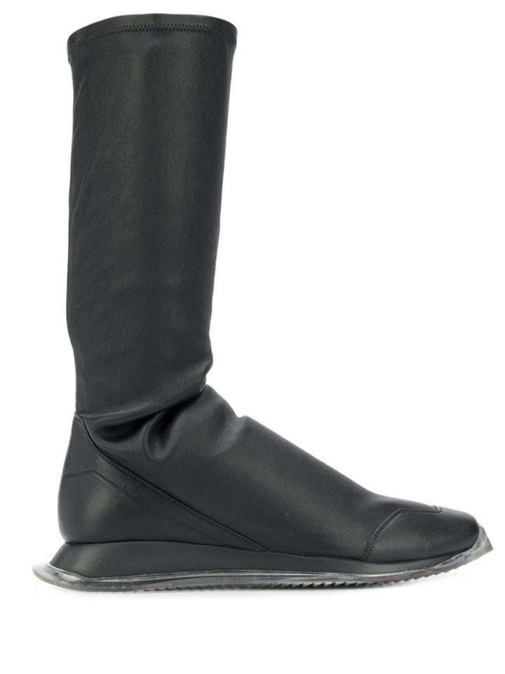Rick Owens Babel Oblique Runner Boots - Black