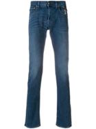 Etro Embroidered Slim-fit Jeans - Blue