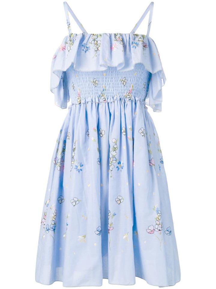 Blugirl Ruffle Detail Dress - Blue