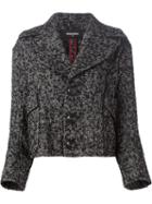 Dsquared2 Tweed Coat, Women's, Size: 38, Black, Linen/flax/polyamide/polyester/virgin Wool