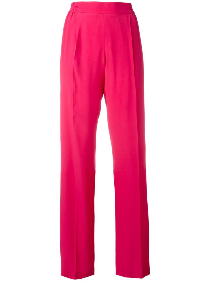 No21 Side Stripe Straight Trousers, Women's, Size: 44, Pink/purple, Acetate/silk