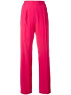 No21 Side Stripe Straight Trousers, Women's, Size: 44, Pink/purple, Acetate/silk
