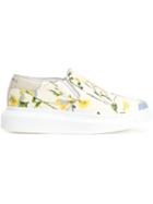 Alexander Mcqueen Larry Extended Sole Sneakers, Women's, Size: 37, White, Leather/rubber