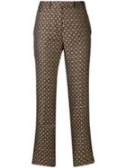 Etro Geometric Jacquard Trousers - Brown