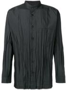 Issey Miyake Men Creased Button Down Shirt - Black