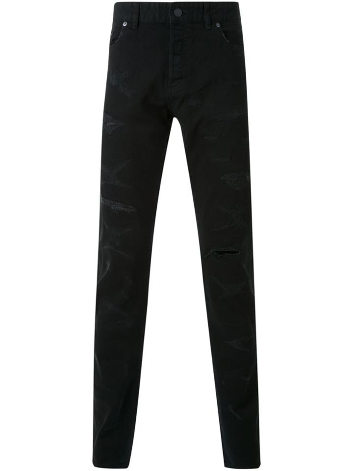 Hl Heddie Lovu Distressed Slim Fit Jeans - Black