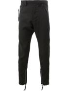 Julius Zip Cuff Tailored Trousers - Black