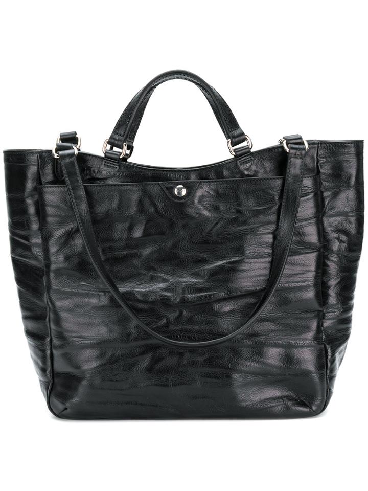 Al Duca D'aosta 1902 Creased Large Tote Bag - Black