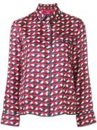 F.r.s For Restless Sleepers Geometric Pattern Printed Shirt - Blue