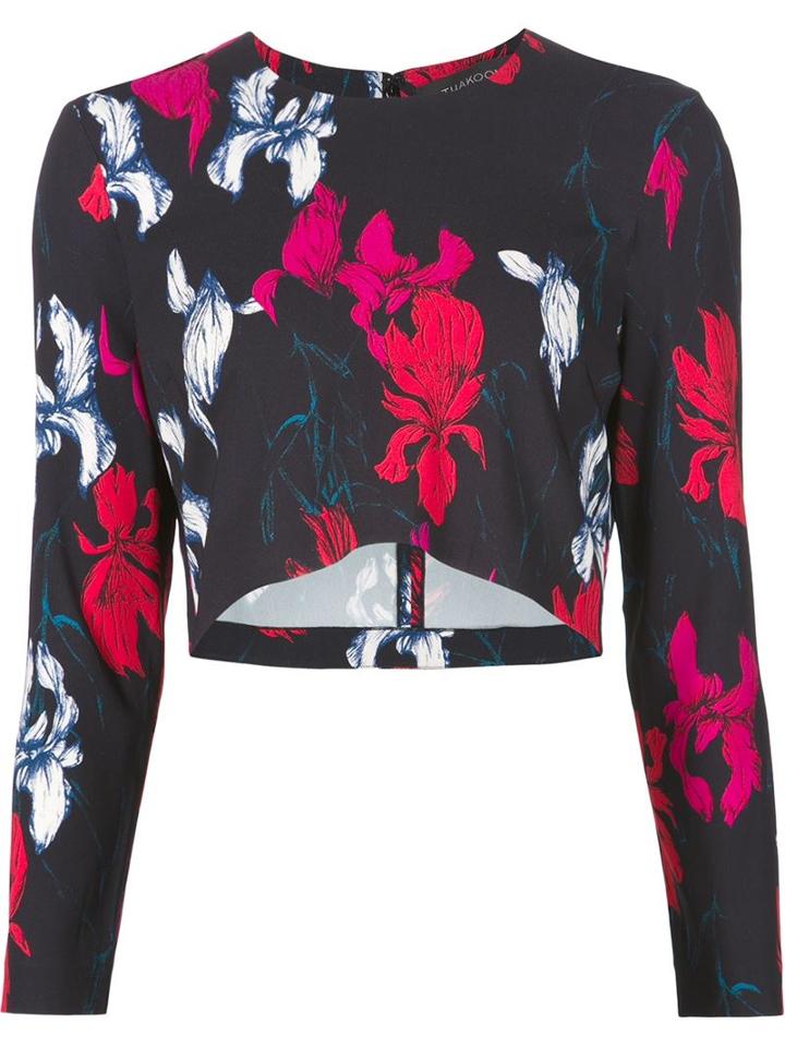 Thakoon Flower Print Cropped Top