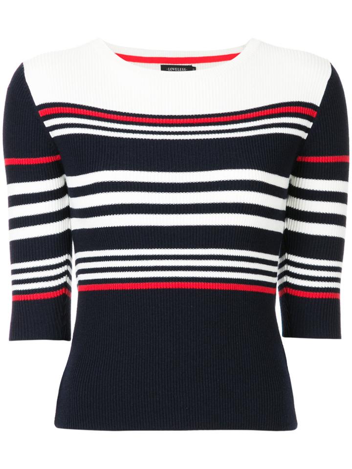 Loveless Striped Jumper - Blue