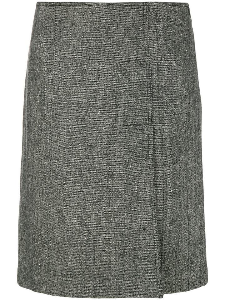 Moschino Pre-owned Slit Front A-line Skirt - Grey