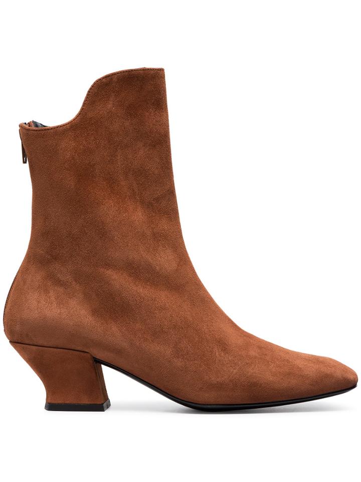 Dorateymur Brown Han 50 Suede Ankle Boots
