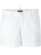 Armani Jeans Cuffed Shorts, Women's, Size: 26, White, Cotton/spandex/elastane