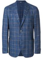 Corneliani Checked Print Jacket - Blue