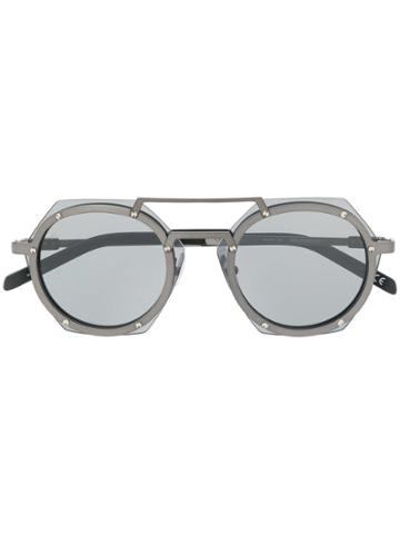 Hublot Eyewear Geometric Lens Tinted Glasses - Grey