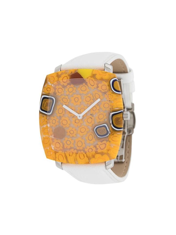 Yunik Stone Tonneau Watch - White