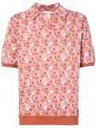 Cmmn Swdn Floral Print Polo Shirt - Brown