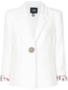 Cavalli Class Rolled-up Sleeve Blazer - White