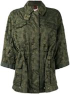 Moncler Cropped Sleeve Raincoat, Women's, Size: 3, Green, Polyamide