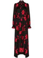 Roland Mouret Colada Floral Jacquard Midi Dress - Black