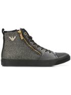 Emporio Armani Hi-top Sneakers - Black