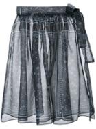 Fleamadonna Paisley-print Skirt, Women's, Size: Medium, Black, Polyester