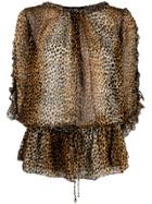 Dolce & Gabbana Pre-owned 1990s Leopard Print Blouse - Brown