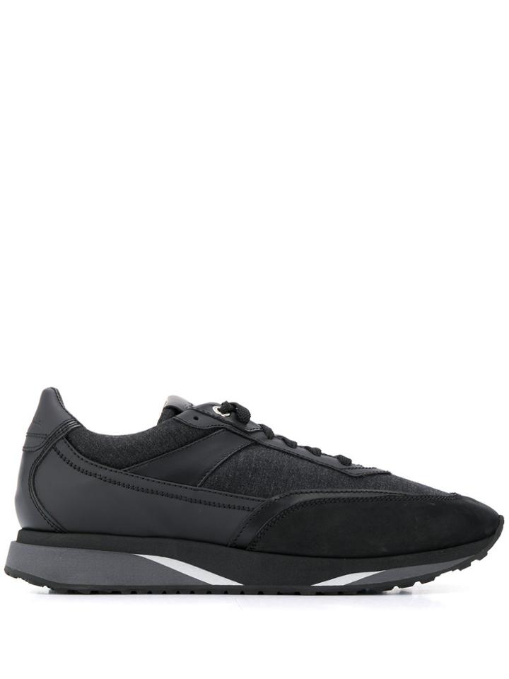 Santoni Logo Low-top Sneakers - Black