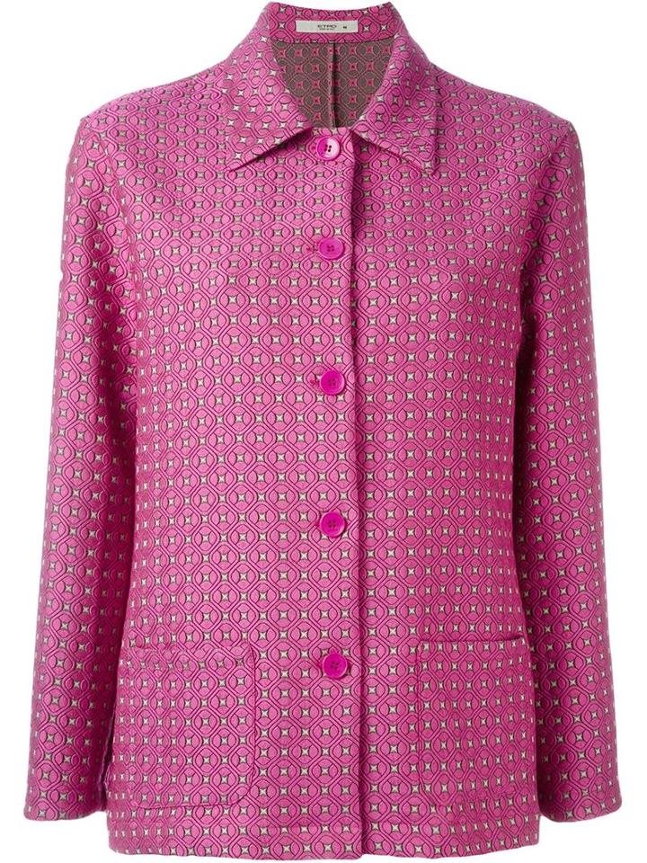 Etro Textured Contrast Button Blazer