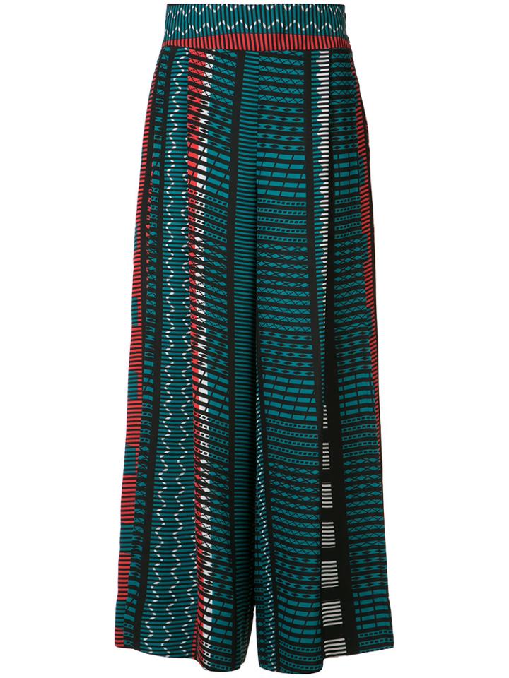 Issey Miyake Printed Palazzo Pants - Green