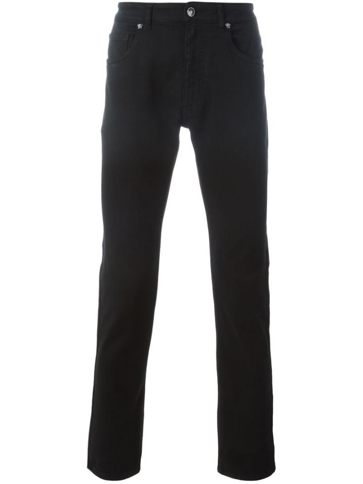 Versace Slim Fit Jeans, Men's, Size: 30, Black, Cotton/spandex/elastane