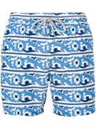 Capricode - Floral Print Swim Shorts - Men - Polyamide - Xl, Blue, Polyamide