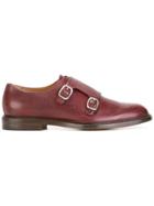 Gucci Bee Brogue Monk Shoes - Red