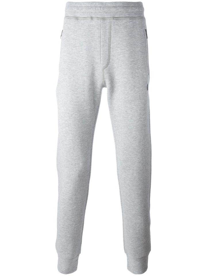 Lanvin Tapered Jogging Trousers, Men's, Size: Large, Grey, Cotton/polyamide/polyester