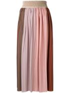 Altea High-waisted Pleated Skirt - Brown