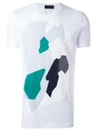 Diesel Black Gold Abstract Print T-shirt, Men's, Size: Xl, White, Cotton