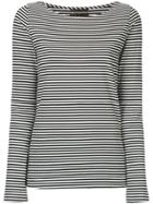 The Seafarer Striped Long Sleeved T-shirt - White