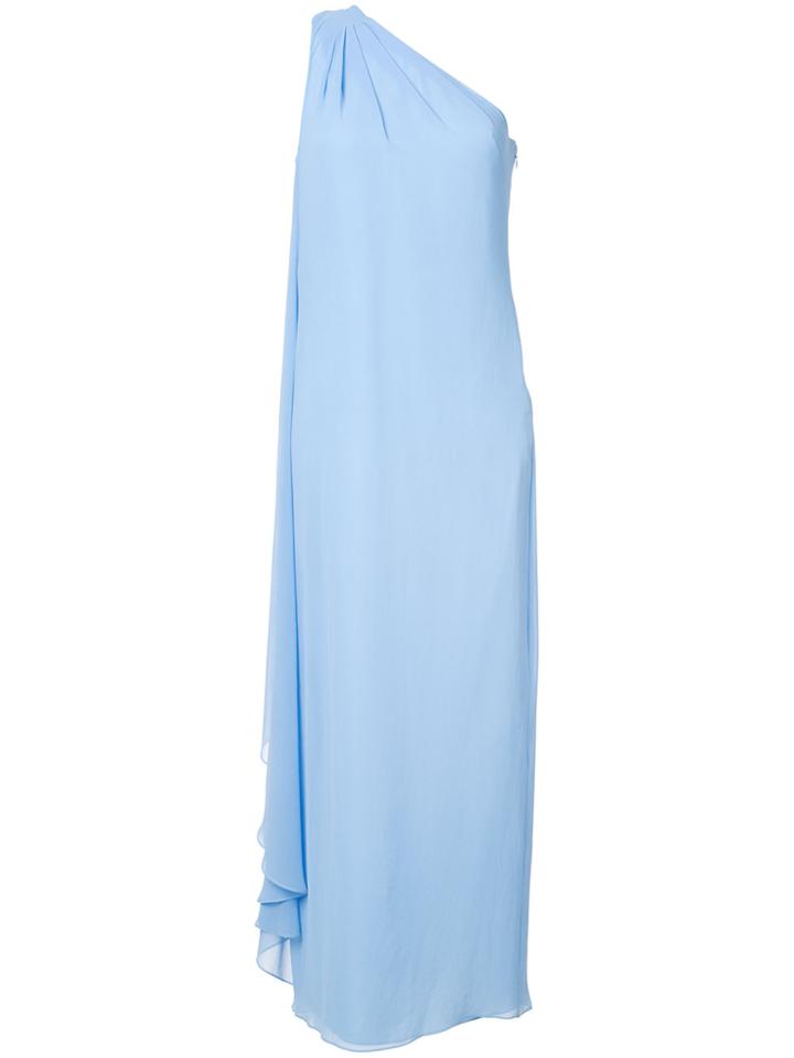 Badgley Mischka Evening Dress With Shoulder Feature - Blue