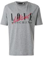 Love Moschino Embroidered Logo T-shirt - Grey