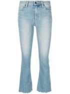 Paige Cropped Bootcut Jeans - Blue