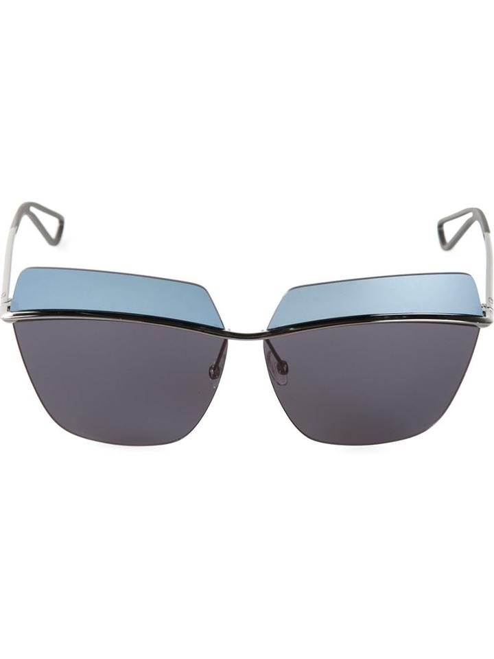 Dior Eyewear Metallic Square Sunglasses