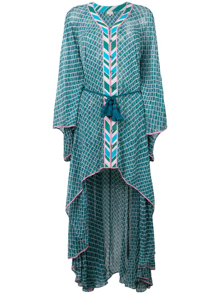 Talitha Asymmetric Robe Dress - Blue