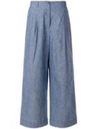 Nine In The Morning Wide Leg Trousers - Blue