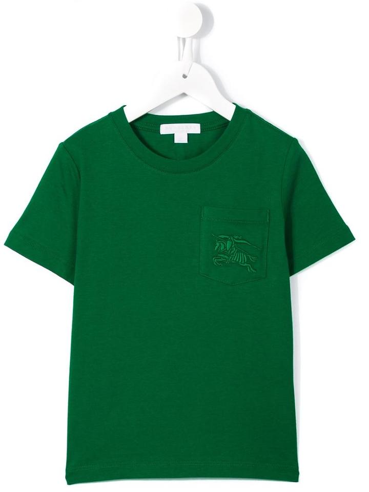 Burberry Kids Knight Chest Pock T-shirt, Boy's, Size: 6 Yrs, Green